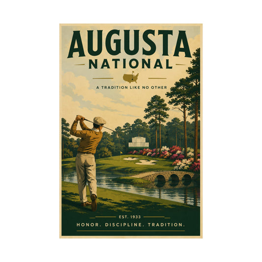 Augusta National Golf Poster – A Tradition Like No Other. Matte Vertical Print