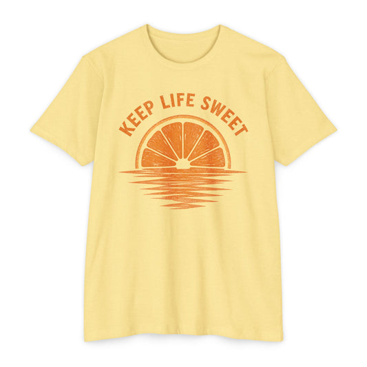 Keep Life Sweet T-Shirt — Citrus Sunset Graphic Tee