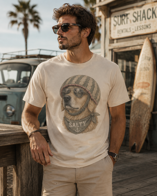 Salty Coastal Dog Graphic Tee