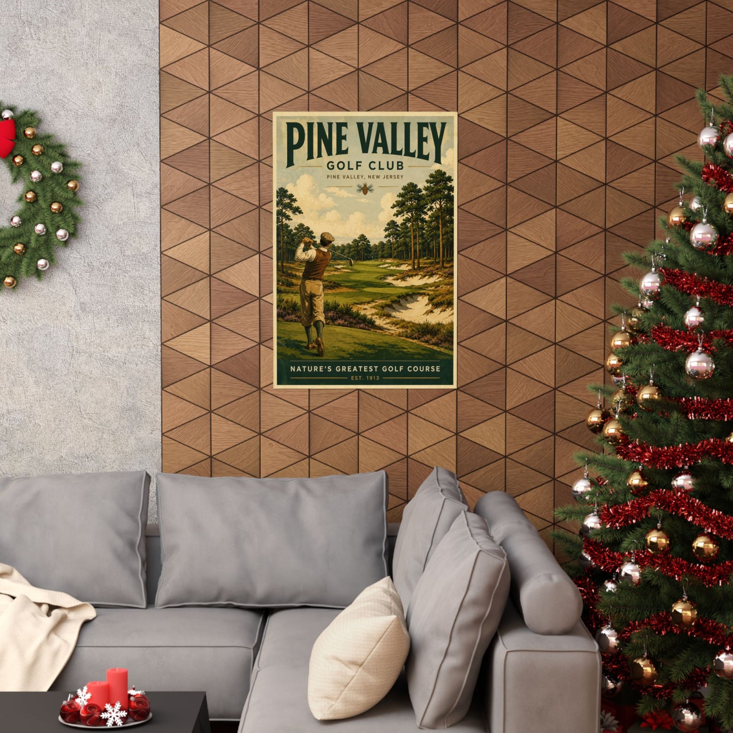 Pine Valley Golf Poster – Nature's Greatest Golf Course. Matte Vertical Print