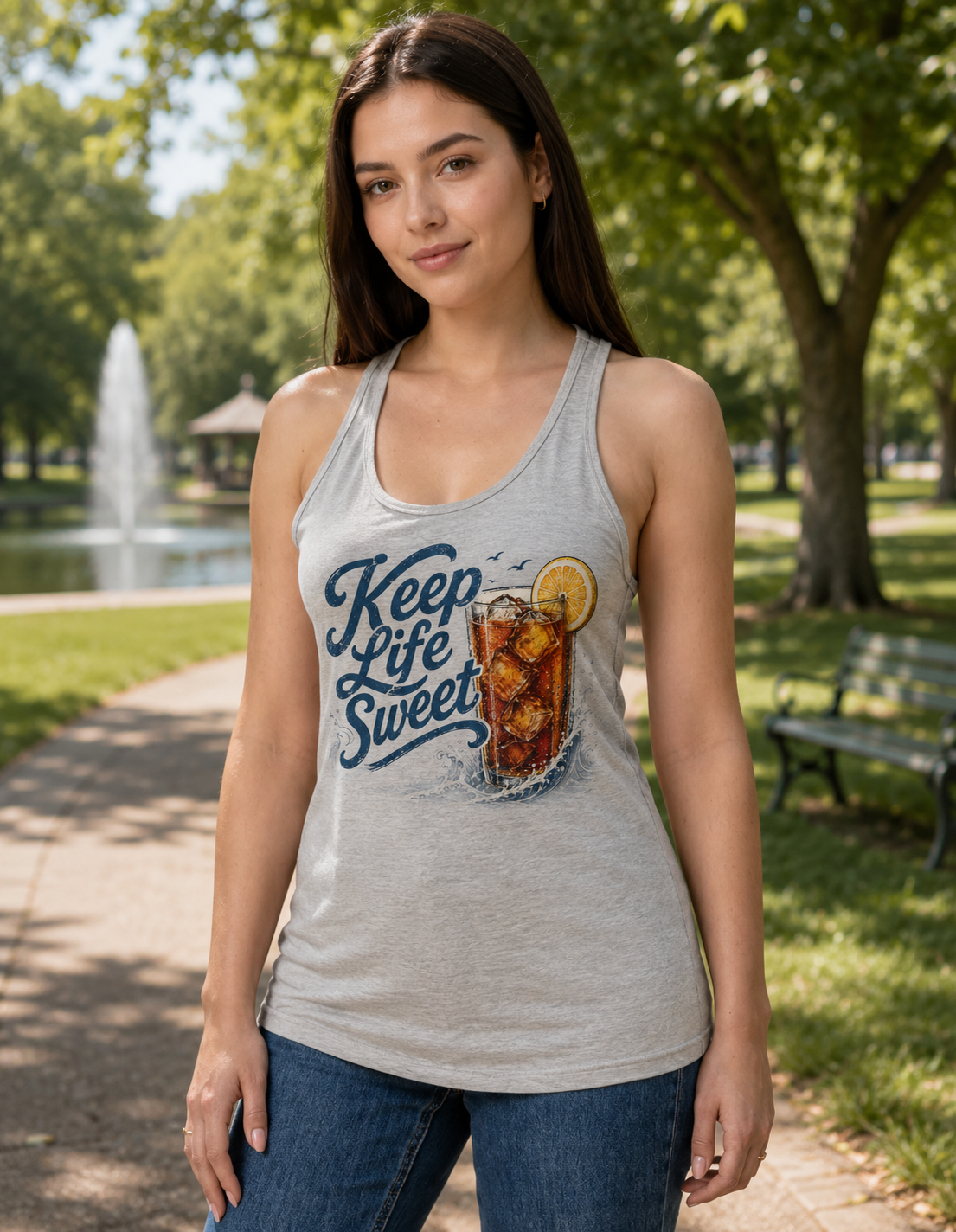 Keep Life Sweet Iced Tea Women's Racerback Tank