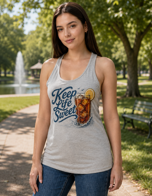 Keep Life Sweet Iced Tea Women's Racerback Tank