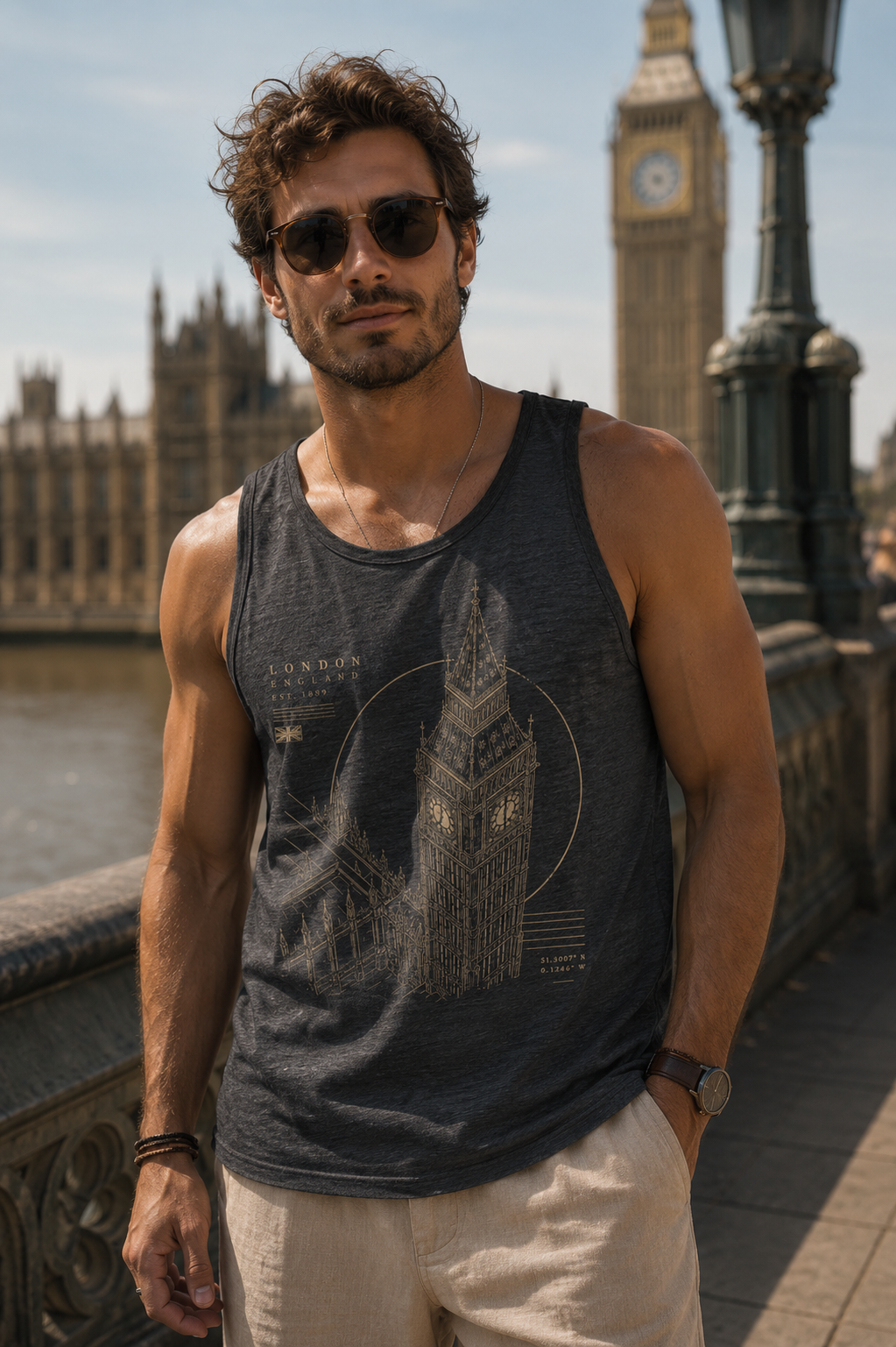London Big Ben Tank Top – Vintage Traveler Edition
