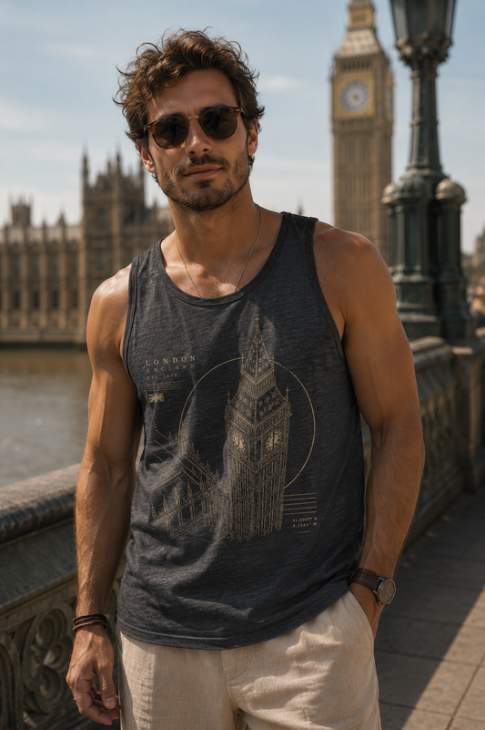 London Big Ben Tank Top – Vintage Traveler Edition
