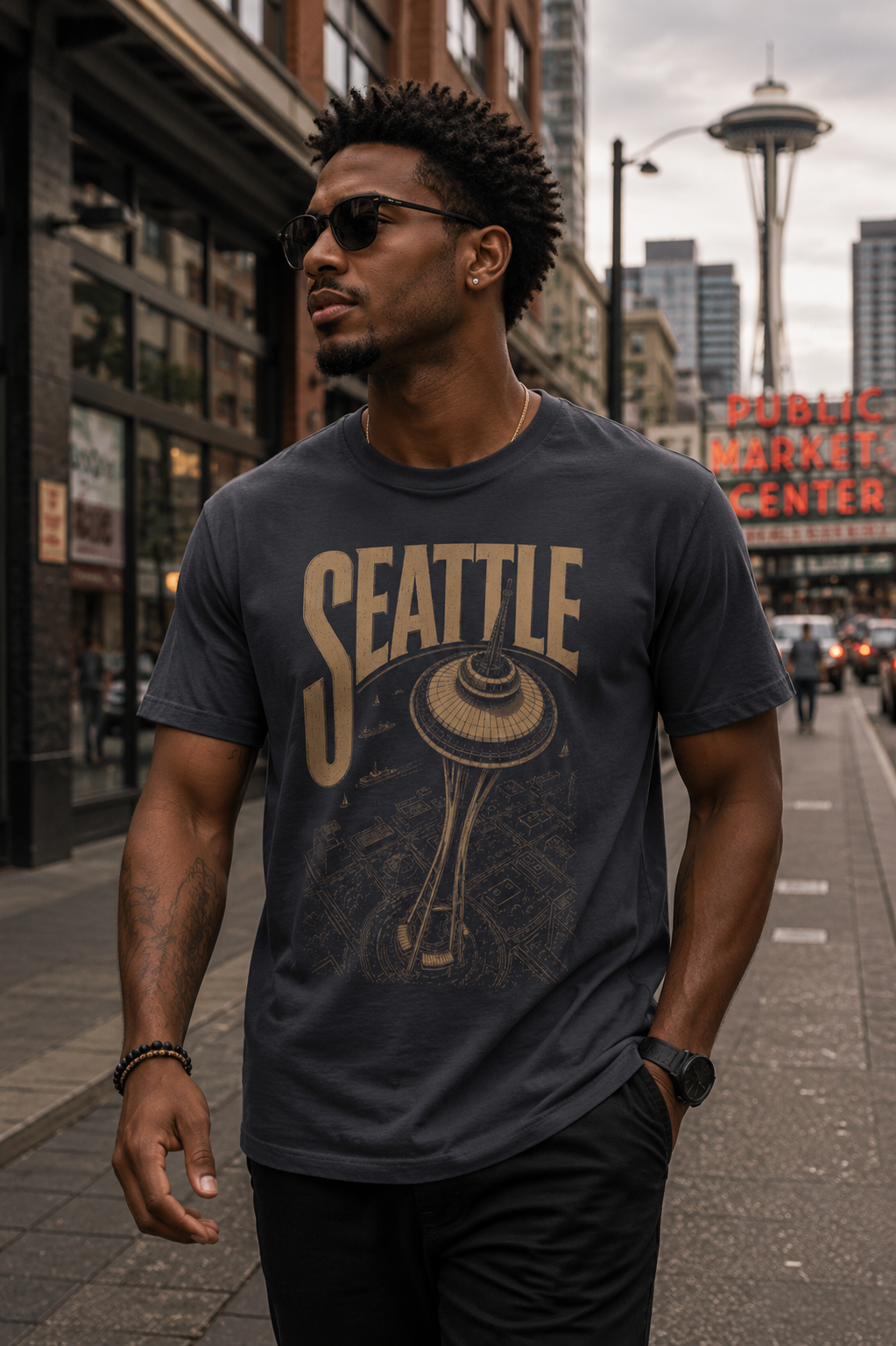 Seattle Space Needle T-Shirt – Vintage Pacific Northwest Graphic