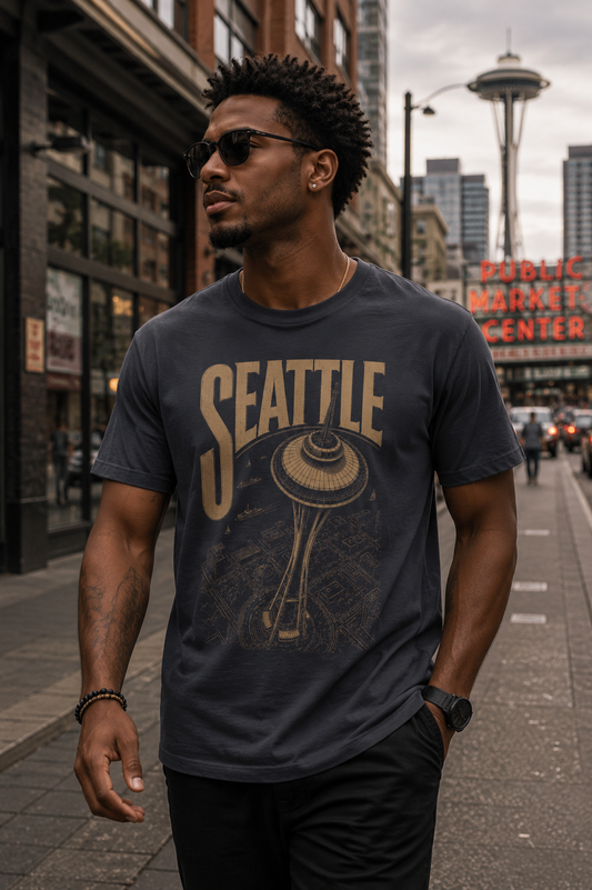 Seattle Space Needle T-Shirt – Vintage Pacific Northwest Graphic
