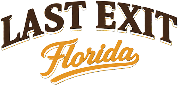 Logo for 'Last Exit Florida' with brown and yellow text on a white background